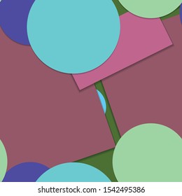 Flat material design - Creative vector trend seamless.