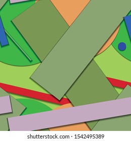 Flat material design - Creative vector trend seamless.