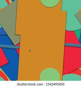 Flat material design - Creative vector trend seamless.