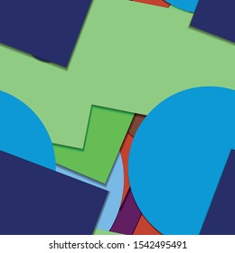 Flat material design - Creative vector trend seamless.