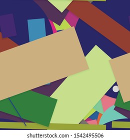 Flat material design - Creative vector trend seamless.