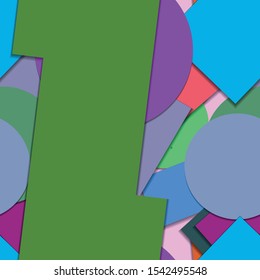 Flat material design - Creative vector trend seamless.