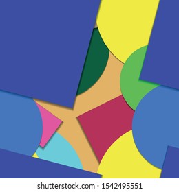 Flat material design - Creative vector trend seamless.