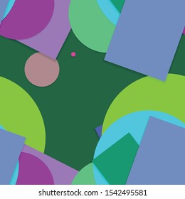 Flat material design - Creative vector trend seamless.