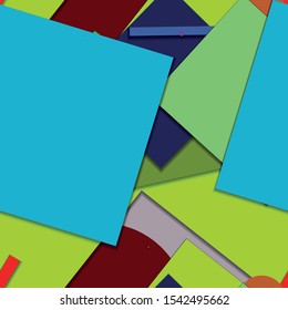 Flat material design - Creative vector trend seamless.