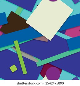 Flat material design - Creative vector trend seamless.