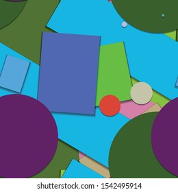 Flat material design - Creative vector trend seamless.