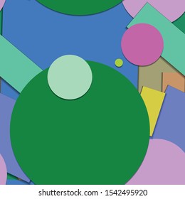 Flat material design - Creative vector trend seamless.