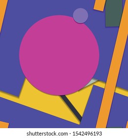 Flat material design - Creative vector trend seamless.