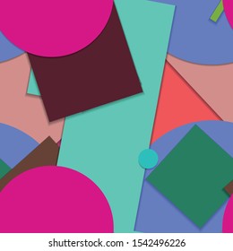 Flat material design - Creative vector trend seamless.