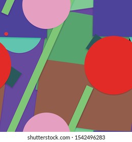 Flat material design - Creative vector trend seamless.