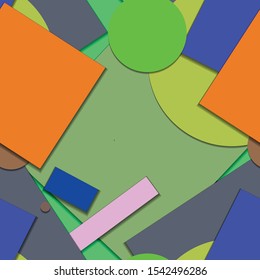 Flat material design - Creative vector trend seamless.