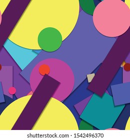 Flat material design - Creative vector trend seamless.