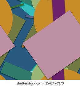 Flat material design - Creative vector trend seamless.