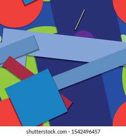 Flat material design - Creative vector trend seamless.