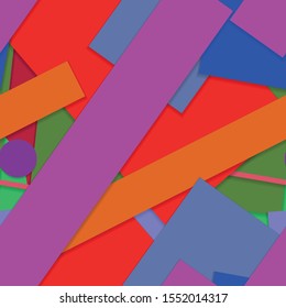 Flat material design - Creative vector trend seamless.