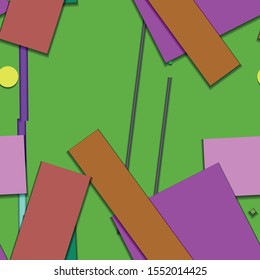 Flat material design - Creative vector trend seamless.