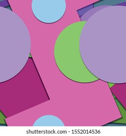 Flat material design - Creative vector trend seamless.