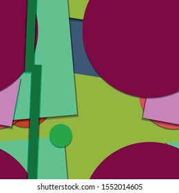 Flat material design - Creative vector trend seamless.