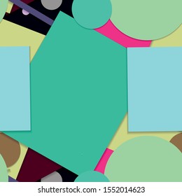 Flat material design - Creative vector trend seamless.