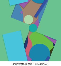 Flat material design - Creative vector trend seamless.