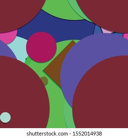 Flat material design - Creative vector trend seamless.