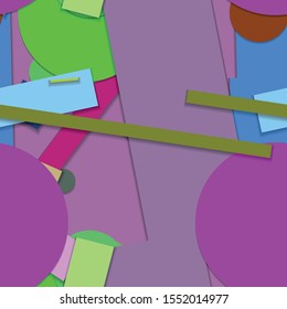 Flat material design - Creative vector trend seamless.