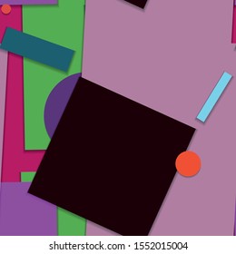 Flat material design - Creative vector trend seamless.