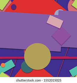 Flat material design - Creative vector trend seamless.