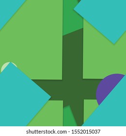 Flat material design - Creative vector trend seamless.