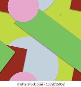 Flat material design - Creative vector trend seamless.