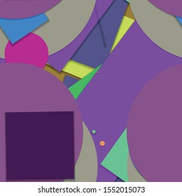 Flat material design - Creative vector trend seamless.