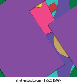 Flat material design - Creative vector trend seamless.