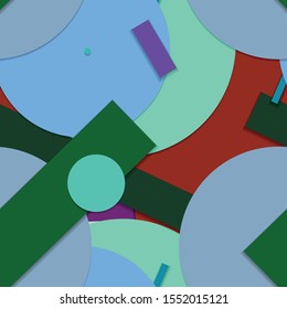 Flat material design - Creative vector trend seamless.