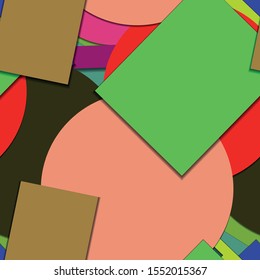 Flat material design - Creative vector trend seamless.