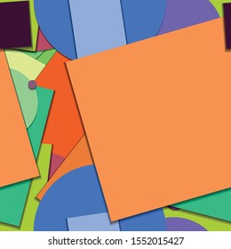 Flat material design - Creative vector trend seamless.