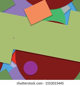 Flat material design - Creative vector trend seamless.