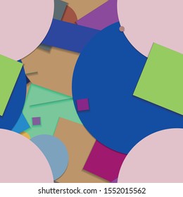 Flat material design - Creative vector trend seamless.