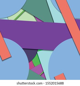 Flat material design - Creative vector trend seamless.