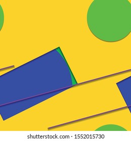 Flat material design - Creative vector trend seamless.