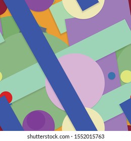 Flat material design - Creative vector trend seamless.