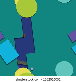 Flat material design - Creative vector trend seamless.