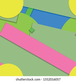 Flat material design - Creative vector trend seamless.