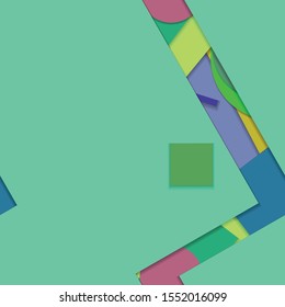 Flat material design - Creative vector trend seamless.