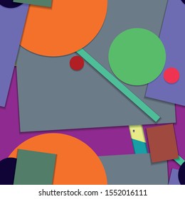 Flat material design - Creative vector trend seamless.