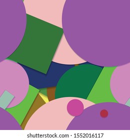 Flat material design - Creative vector trend seamless.