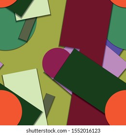 Flat material design - Creative vector trend seamless.