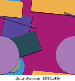 Flat material design - Creative vector trend seamless.