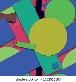 Flat material design - Creative vector trend seamless.