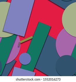 Flat material design - Creative vector trend seamless.